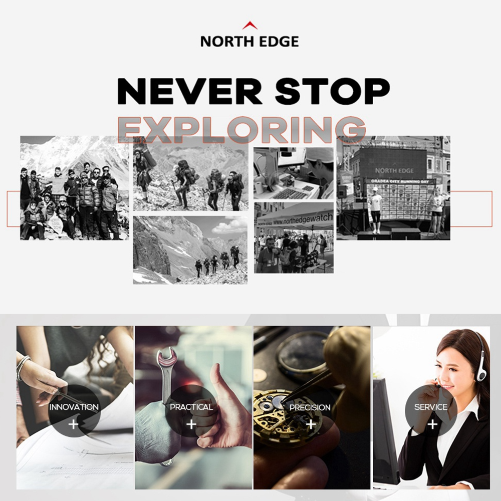 NEVER STOP EXPLORING NORTH EDGE COMPANY IMAGE